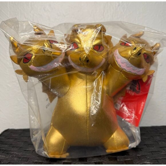Kidrobot Godzilla Ghidorah Phunny Plush Gold 9” NEW - Picture 4 of 6